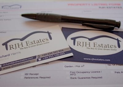 RJH Estates - Listing Form - Property for Sale - Sell My Property in Spain - Real Estate Agents in Spain